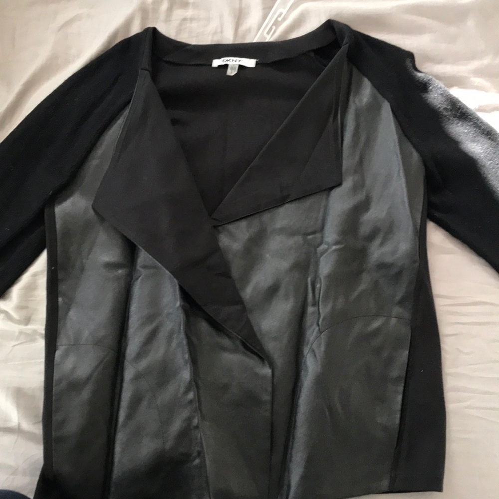 Fake Leather DKNY sweater!